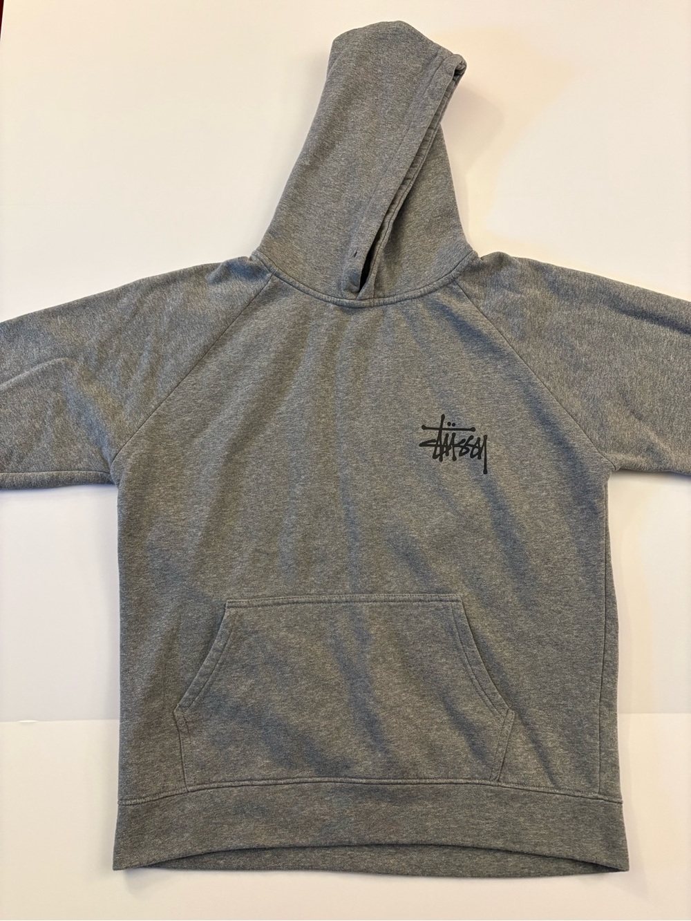 Stussy Gray Logo Hoodie Sweatshirt